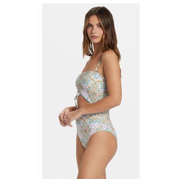 Billabong Summerside Drew Bandeau One-Piece Swimsuit Size Medium - Picture 4 of 10